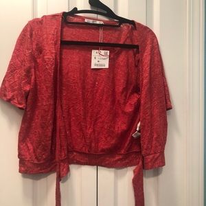 Zara tie front top